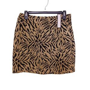 Soncy Skirt High Waist Mini Color Leopard Print Size 00=10